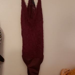 Ambience bodysuit small lace buckles crotch